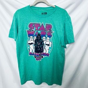 Star Wars Dark Side 1977 T-Shirt Turquoise Fifth Sun Men's Medium